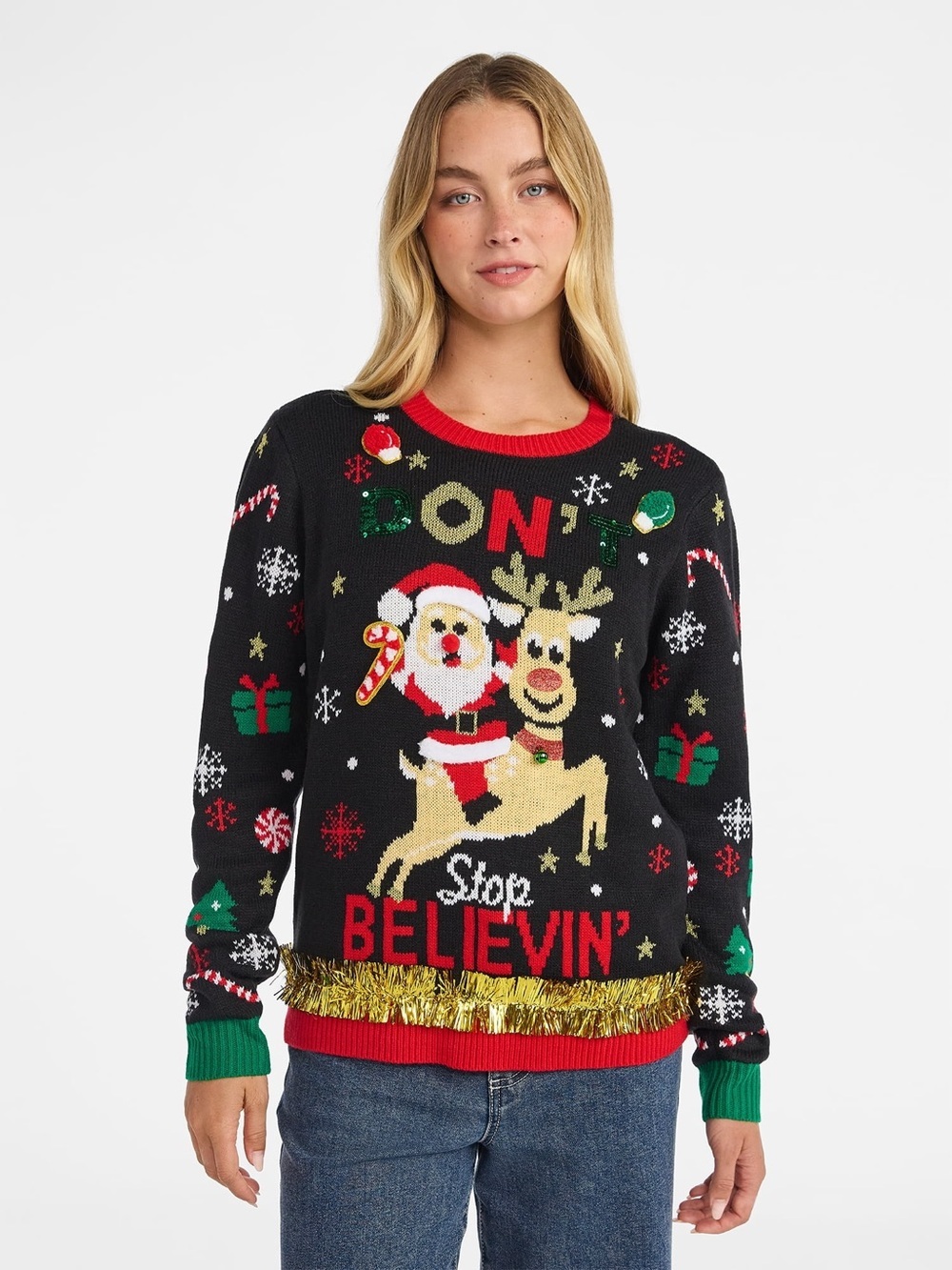 Festive core winter wonderland y2k holiday kidcore maximalism Christmas sweater